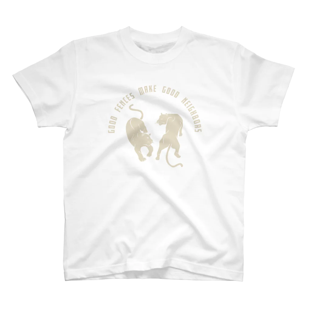 Little Machoのヒョウ　白 スタンダードTシャツ