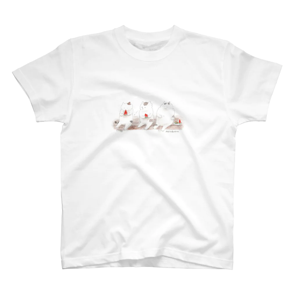 Ayasakuranoのねこ スイカ 夏休み を楽しもう！ Regular Fit T-Shirt