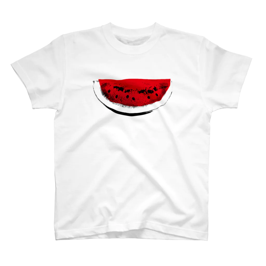 ヨープキャンが気になったのすいか -watermelon- 切 Regular Fit T-Shirt