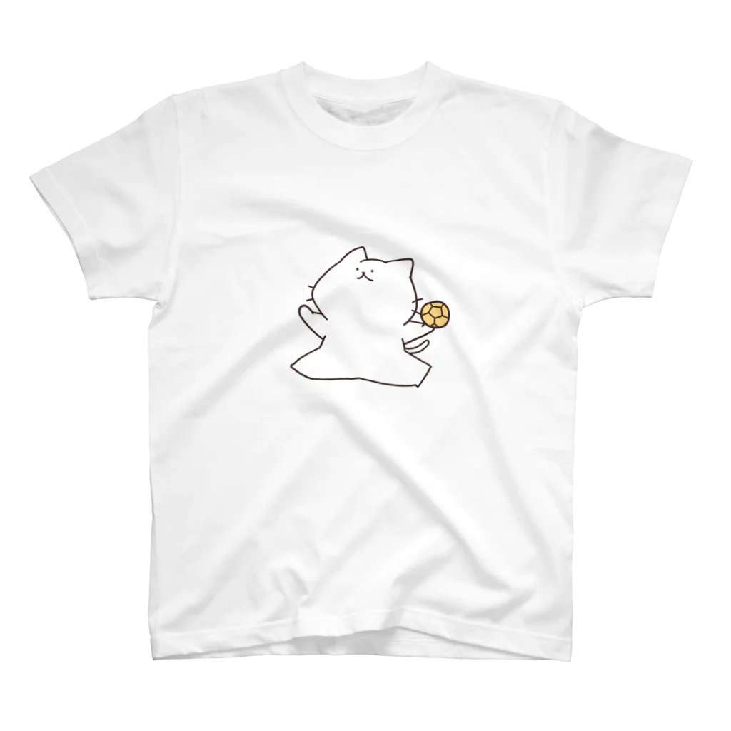 猫原のしのハンドボールにゃんこ スタンダードTシャツ