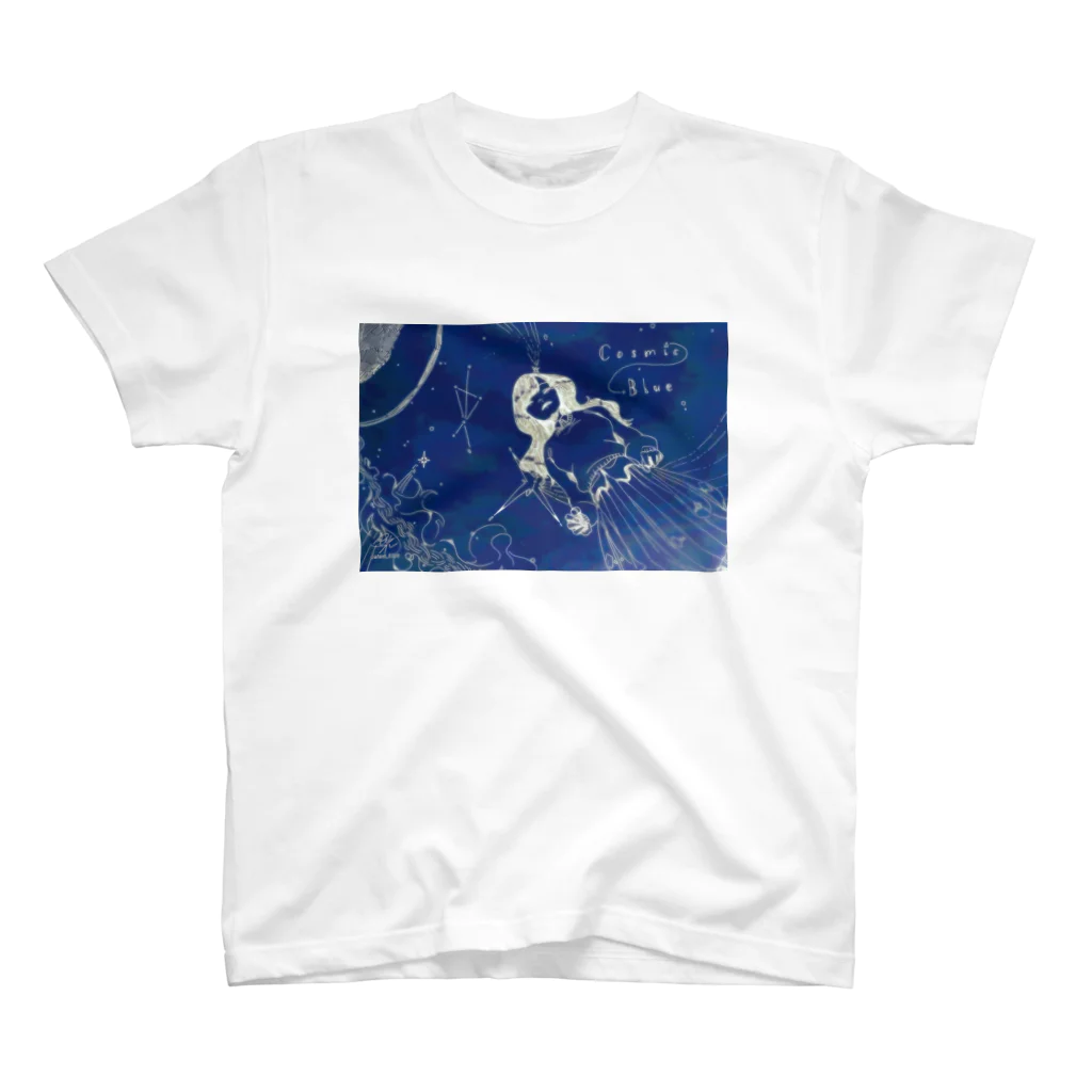 てんてるのCosmic Blue Regular Fit T-Shirt