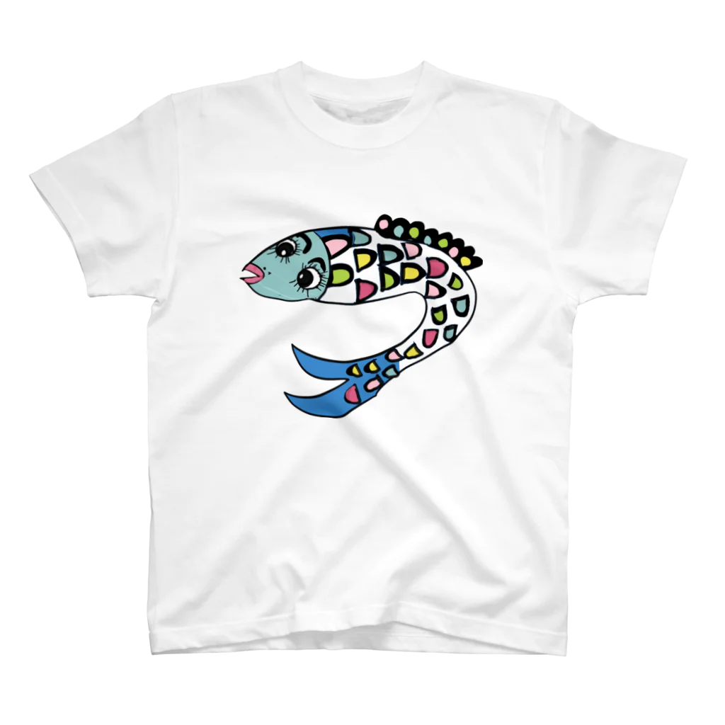 魚好きあつまれ！#かまととちゃん　#かまぼこママのシースルーさかなくん Regular Fit T-Shirt