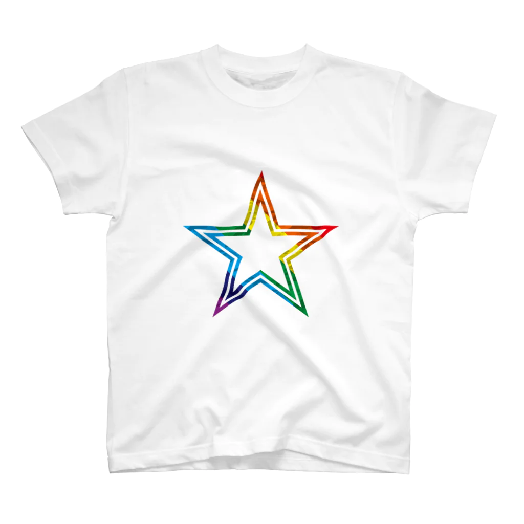 STAR CAIDOZのレインボーカモフラージュ⭐︎STAR スタンダードTシャツ