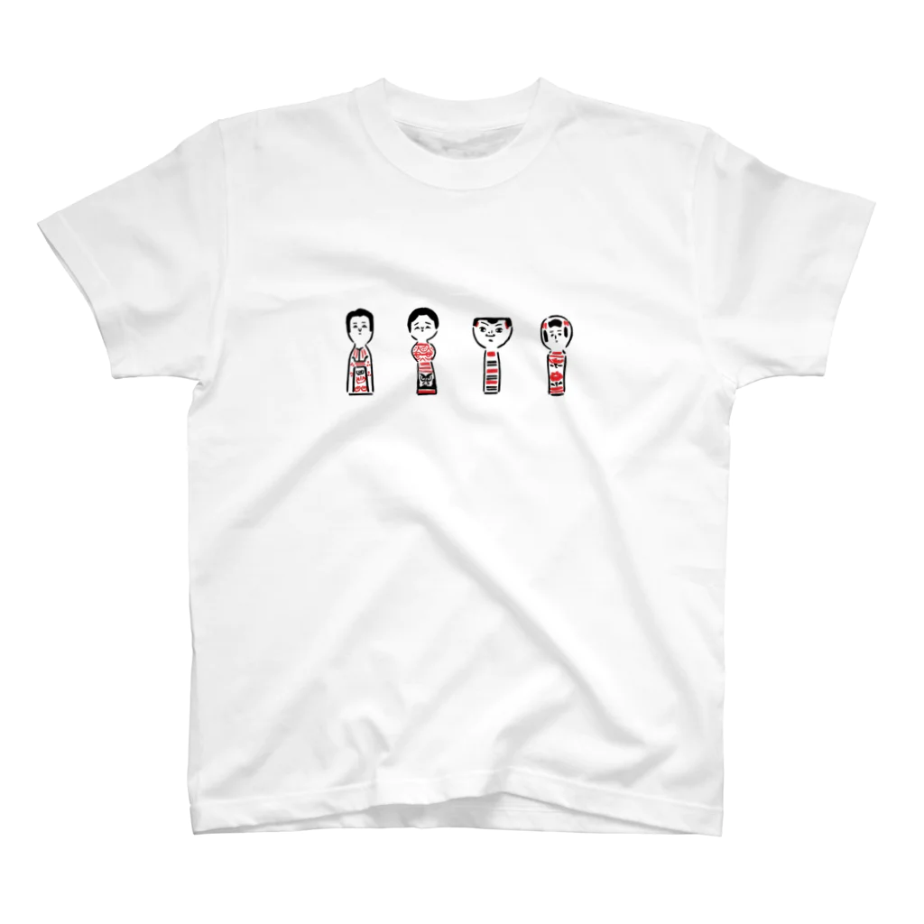 ますだまさのぶのこけし柄 スタンダードTシャツ