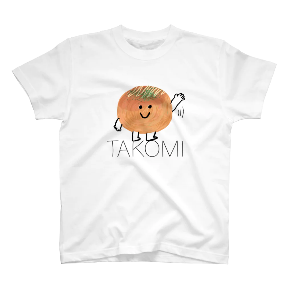 osumashikumashopのおしゃべりタコヤキたこ美ちゃん スタンダードTシャツ