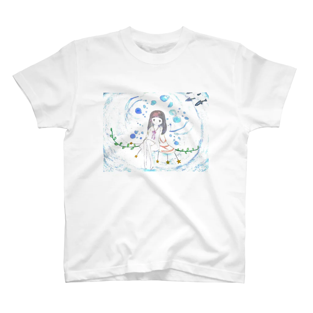 まっくろくろきち。の*水中少女* スタンダードTシャツ