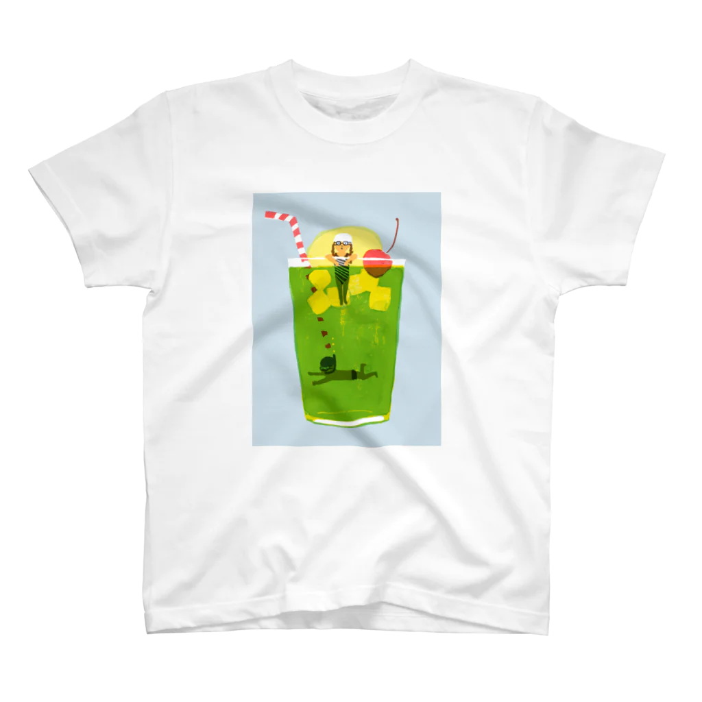 ますだまさのぶのメロンクリームソーダ スタンダードTシャツ