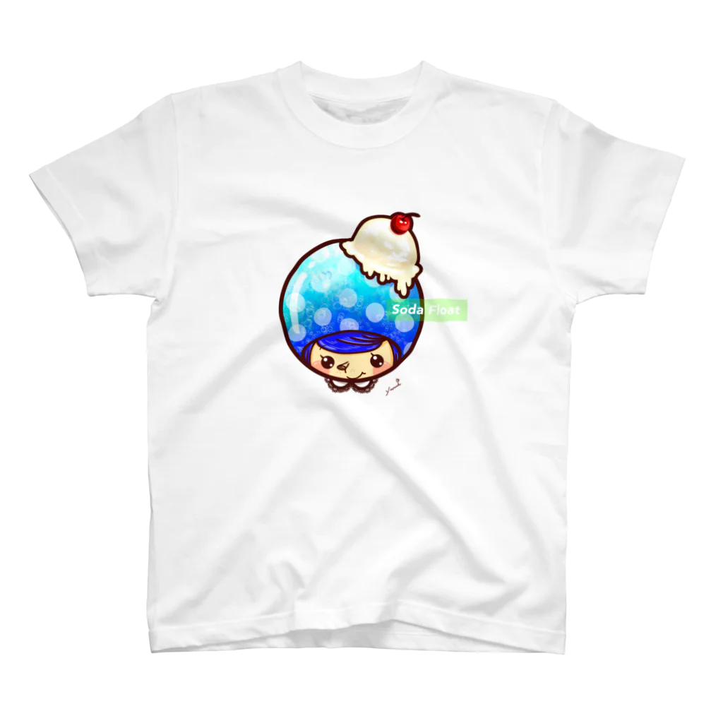 【Chocoa】-チョコア-のクリームソーダ（ソーダ） スタンダードTシャツ