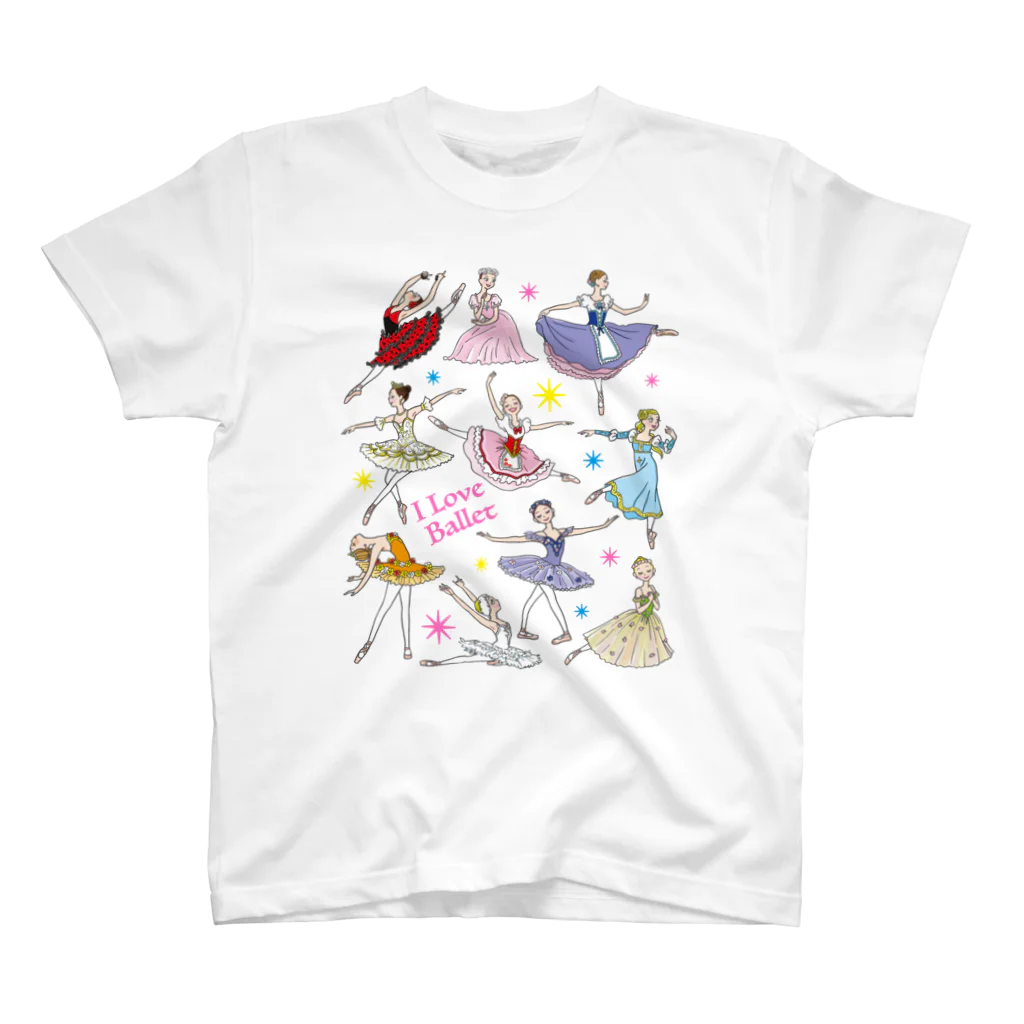 イラストレーター＊サトウユカのI love ballet Regular Fit T-Shirt