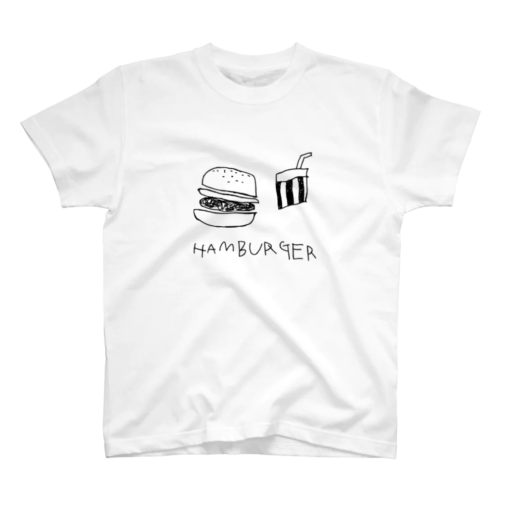 megciのhamburger白 スタンダードTシャツ