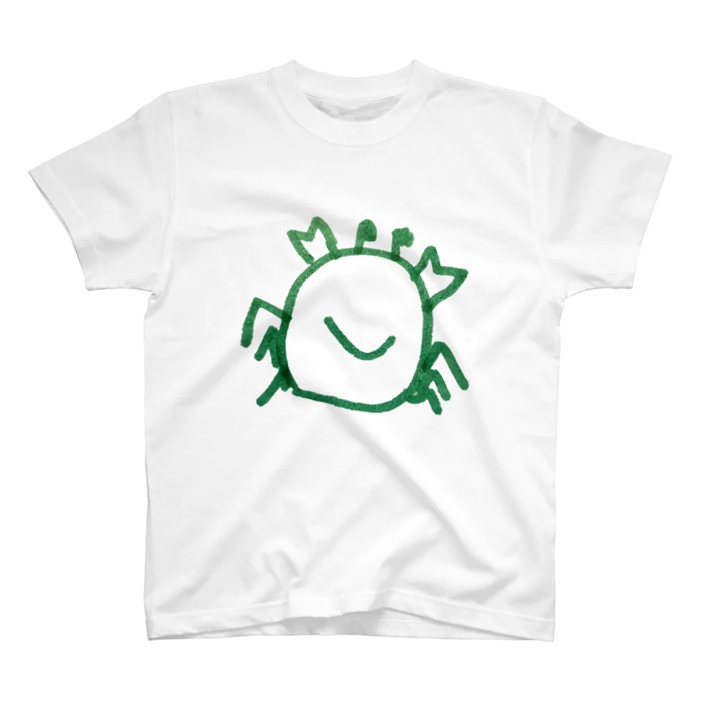 ちびらびっとのかにTシャツ　緑 スタンダードTシャツ