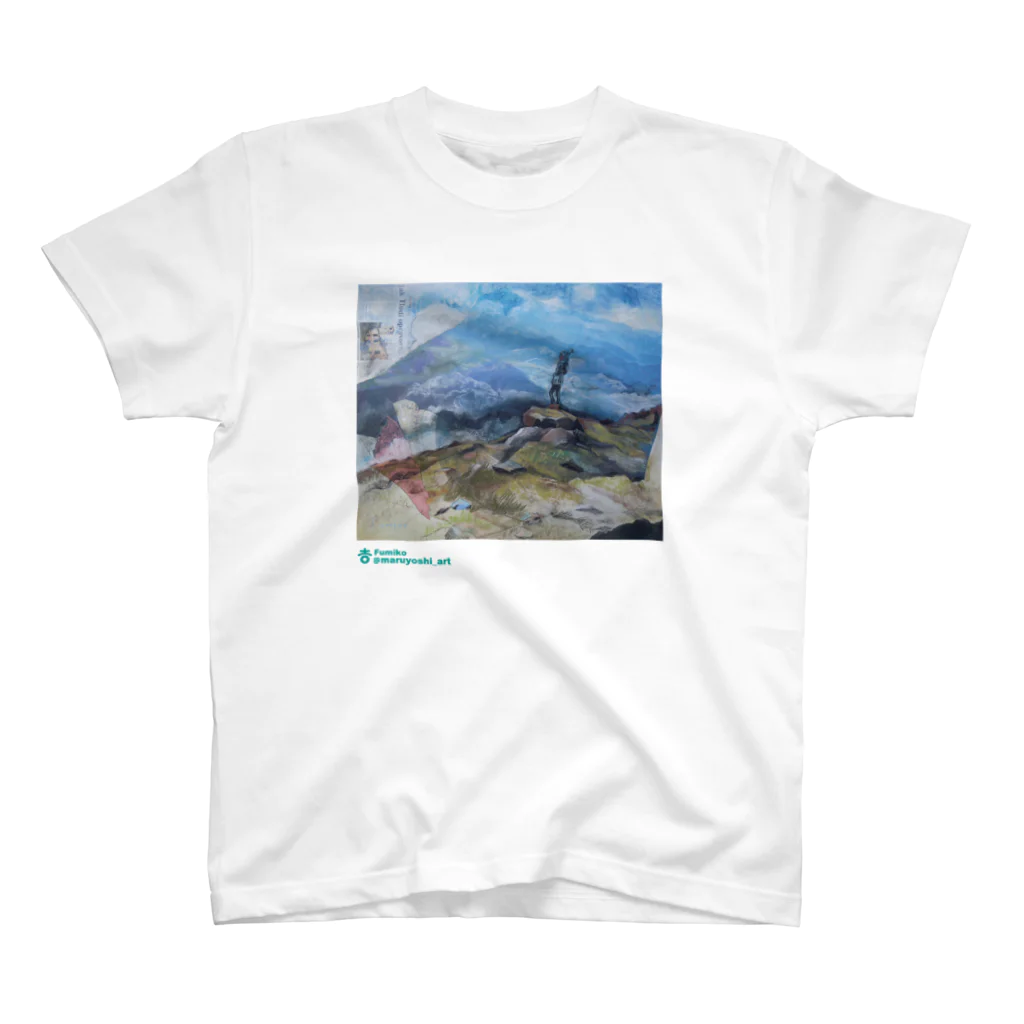 まるよし絵画教室の時空の彼方へ　淡色 Regular Fit T-Shirt