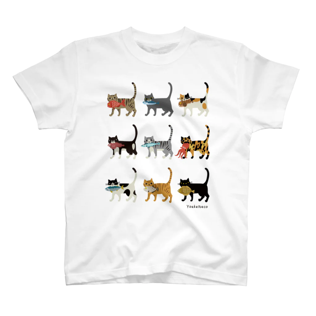 YoakeNecoのよあけねこ　集合 Regular Fit T-Shirt