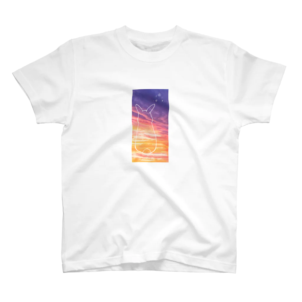 ひぴちゃんねるのショップのsunset_usagi スタンダードTシャツ