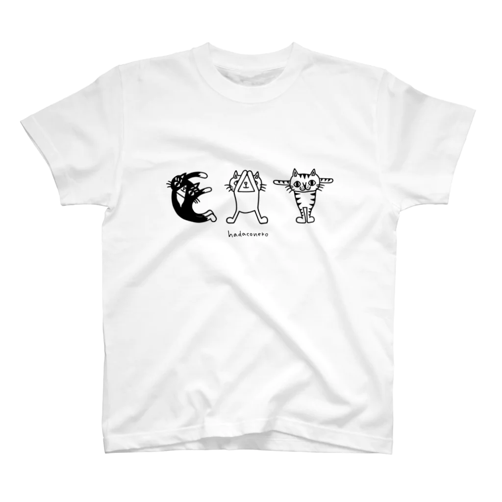 hadaconeko shopのネコ文字 [CAT] スタンダードTシャツ
