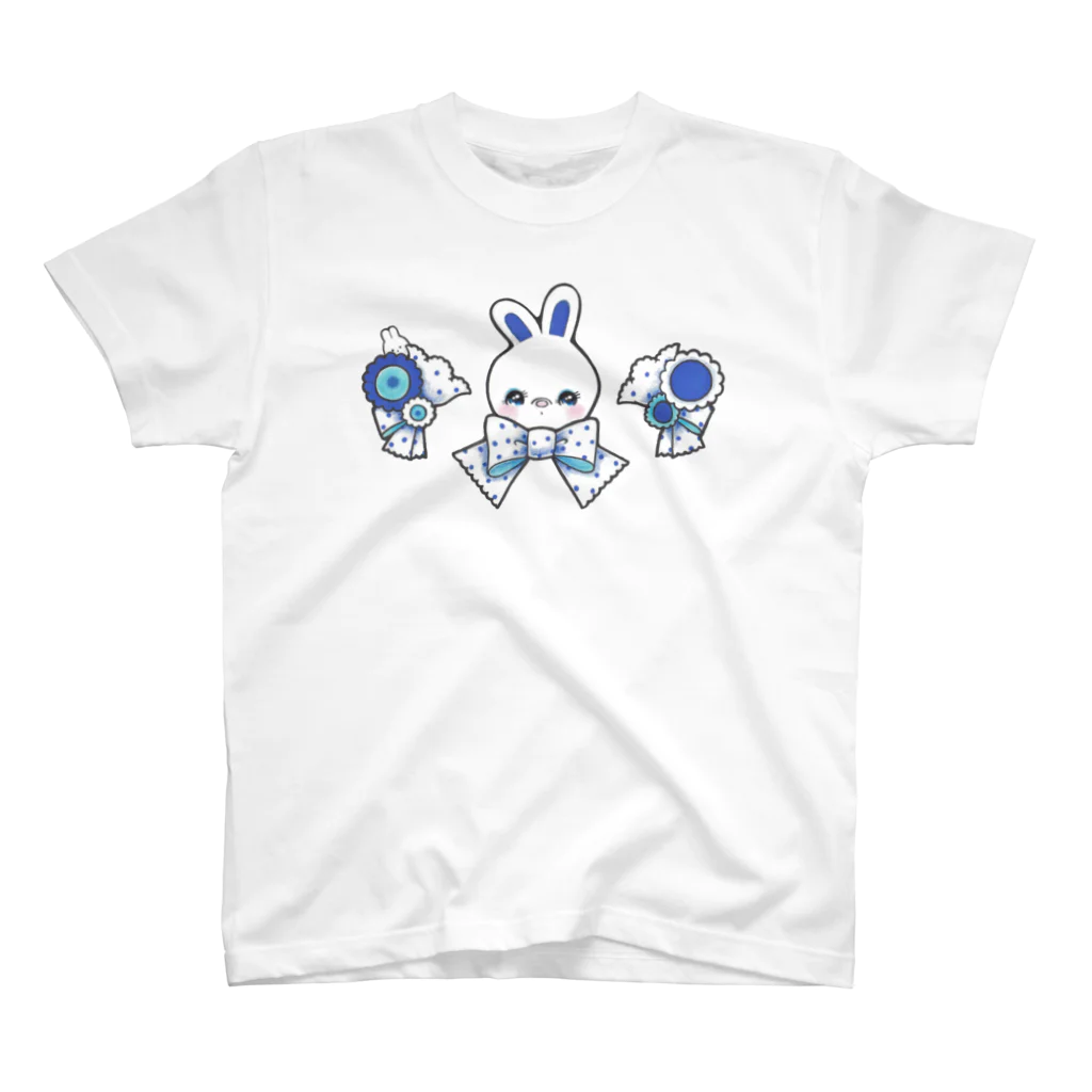 めろんめろんのショップの青うさぎちゃん スタンダードTシャツ