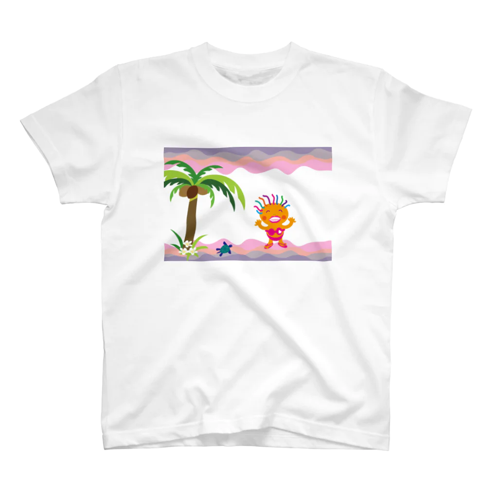 ジルトチッチのデザインボックスのクレコちゃんの夕暮れハワイの海 Regular Fit T-Shirt