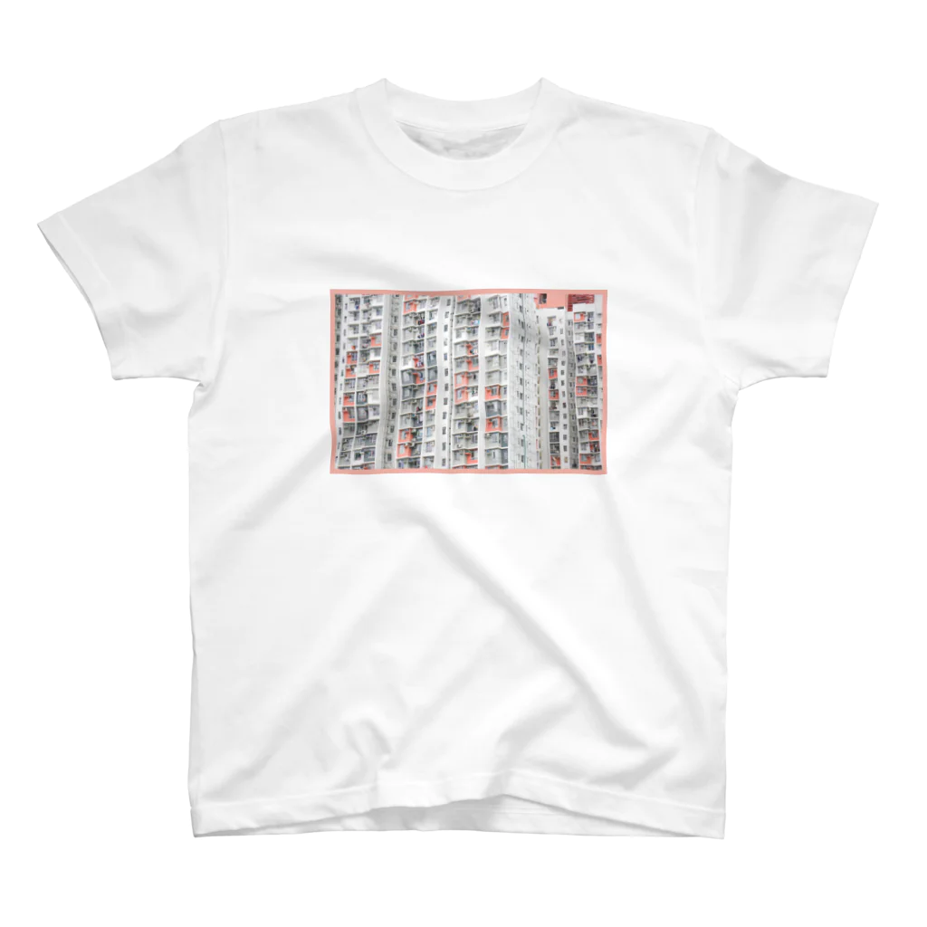 外国風景攝影有限公司の【建築】香港高層マンション-YOKO-Pink スタンダードTシャツ