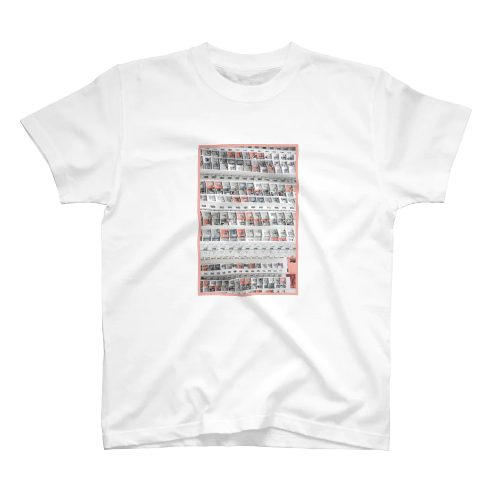 外国風景攝影有限公司の【建築】香港高層マンション-TATE-Pink スタンダードTシャツ