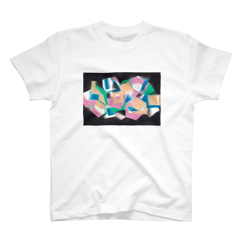 みずのともこ店 / Tomoko's printed goods storeのカクカクカラー（ヨコ） Regular Fit T-Shirt