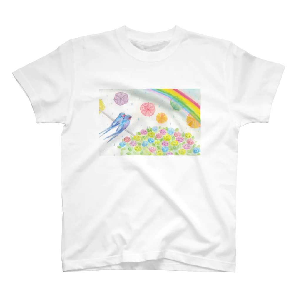 Antenna Mの虹空とツバメ スタンダードTシャツ