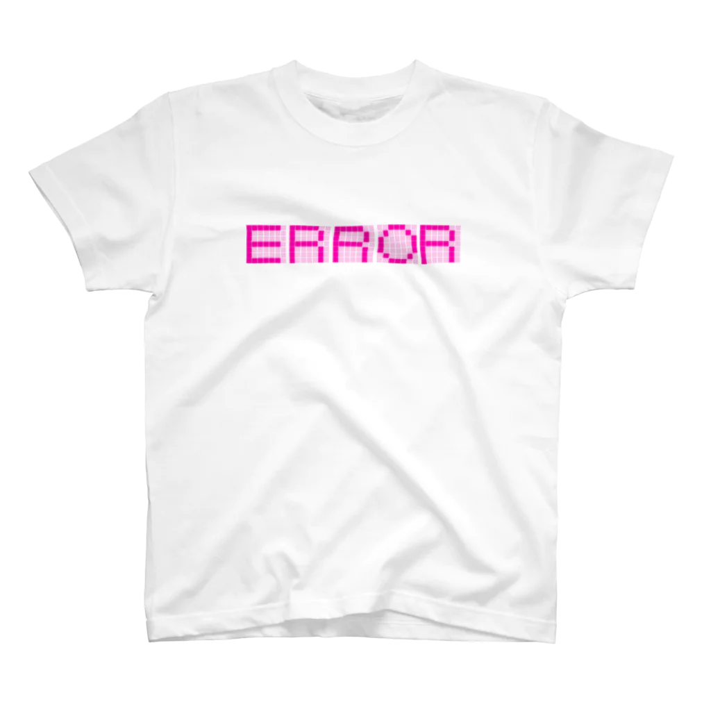 M/D(えむでぃー)のERROR ビビットピンク スタンダードTシャツ