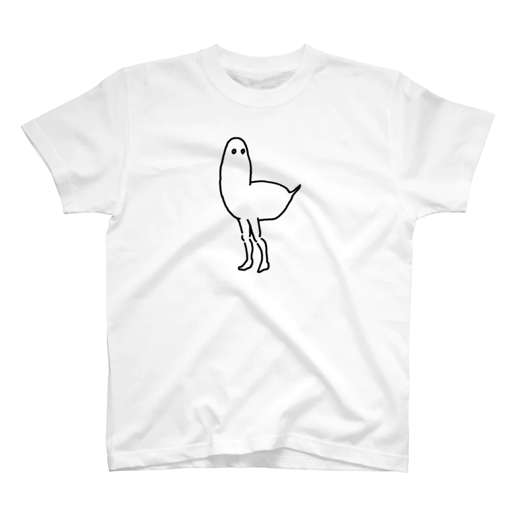 MAUMEEの人間の足がはえた鳥 スタンダードTシャツ