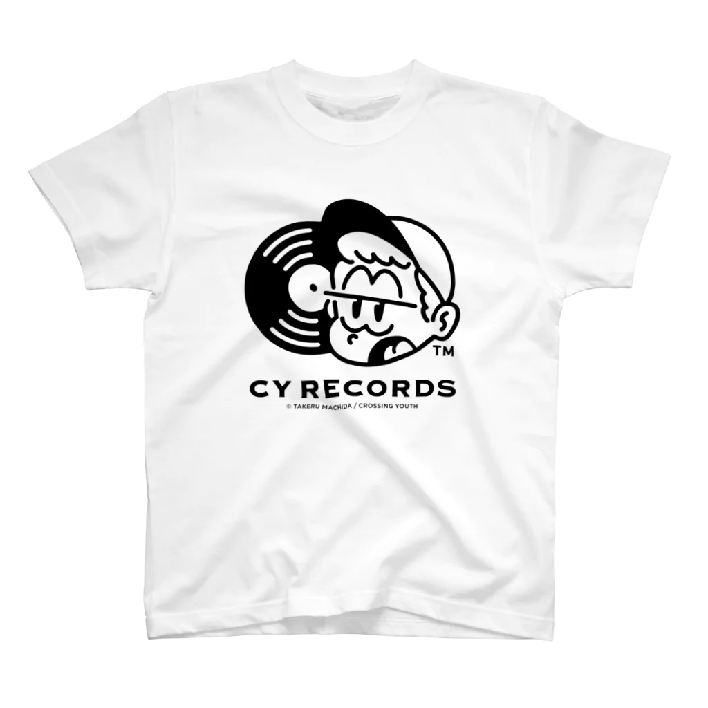 マチダタケルのSUZURIのお店のCY RECORDS™️ Regular Fit T-Shirt