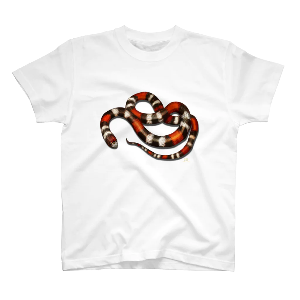 七海ルシアのドラゴンショップの猛毒ヘビ！ブラジルサンゴヘビくんTシャツ スタンダードTシャツ