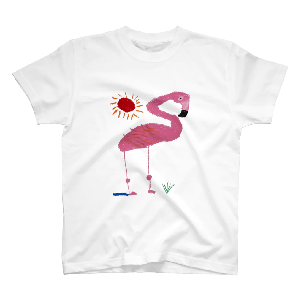 ６歳画伯の店の画伯の作品『フラミンゴ』 Regular Fit T-Shirt