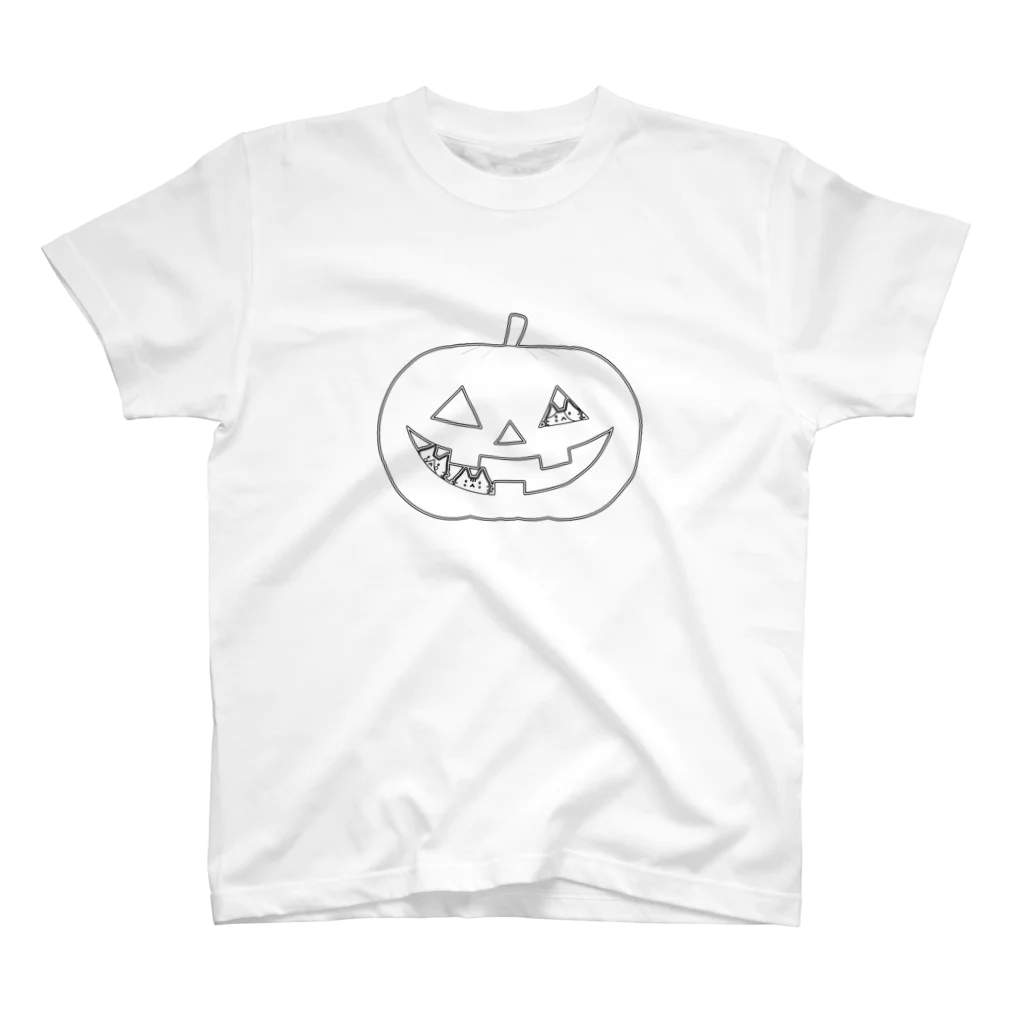 めいぷるのかぼちゃにゃ(モノトーン) Regular Fit T-Shirt
