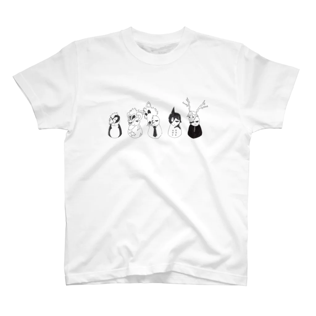 emotionsのディフォルメ２頭身・5人兄弟 スタンダードTシャツ