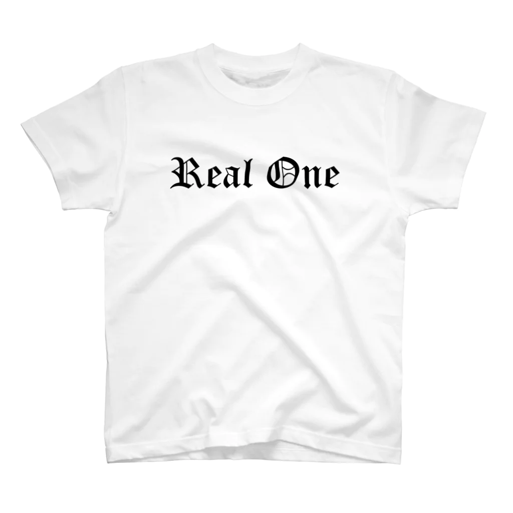 Real OneのSimple Logo Black スタンダードTシャツ