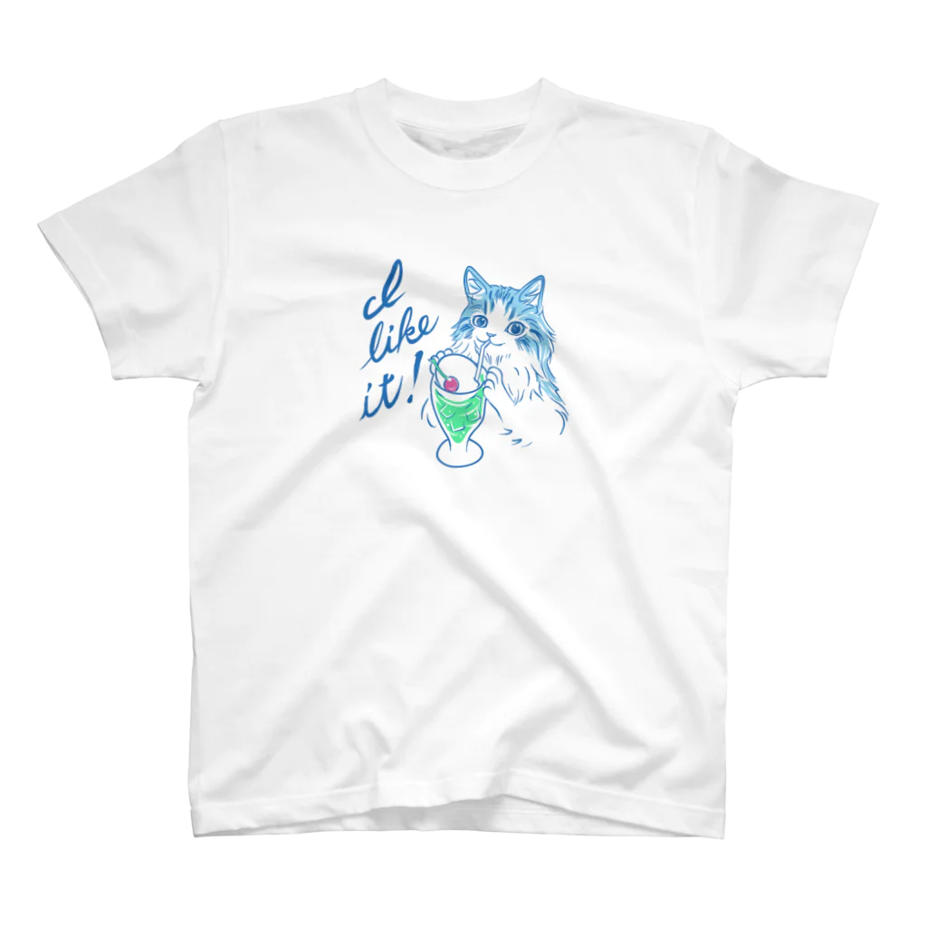 nya-mew（ニャーミュー）のI like it! スタンダードTシャツ