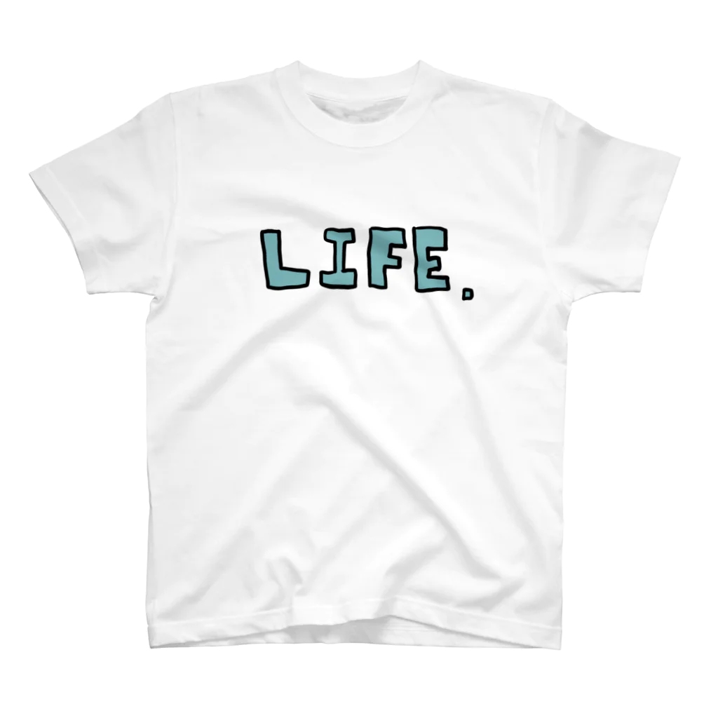 お福さんのお洋服やさん(福田沙紀)のLife blue スタンダードTシャツ