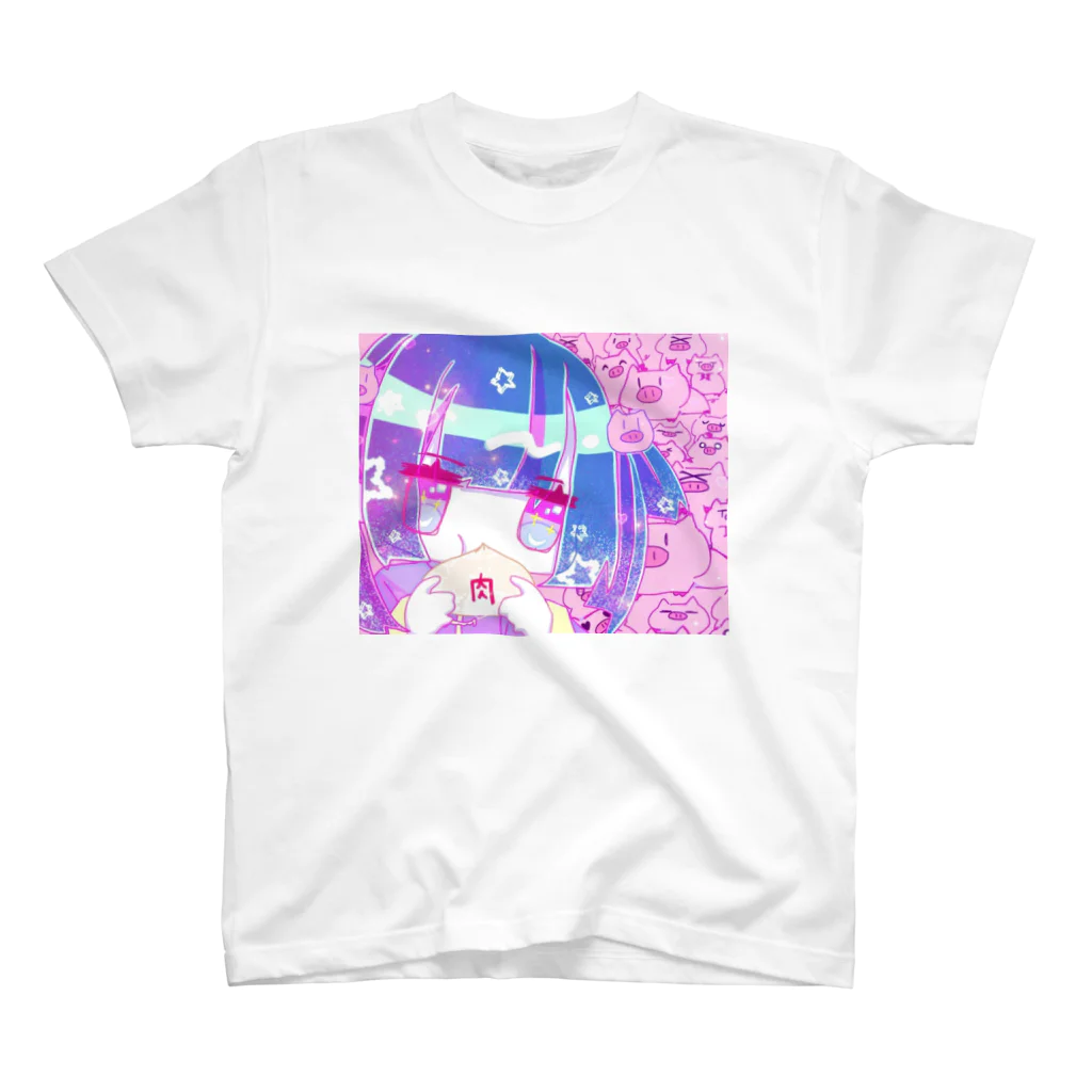 にじゅうよんDの少女と肉まんと豚 Regular Fit T-Shirt