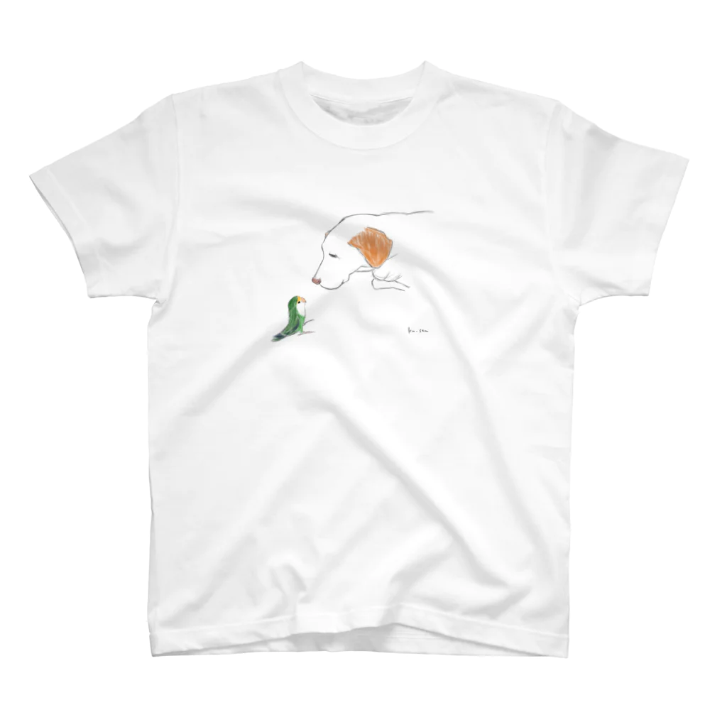 ku-san☆ラブラドールの隣で⭐︎の小鳥とわたし⭐︎ラブラドールレトリーバー♪ Regular Fit T-Shirt