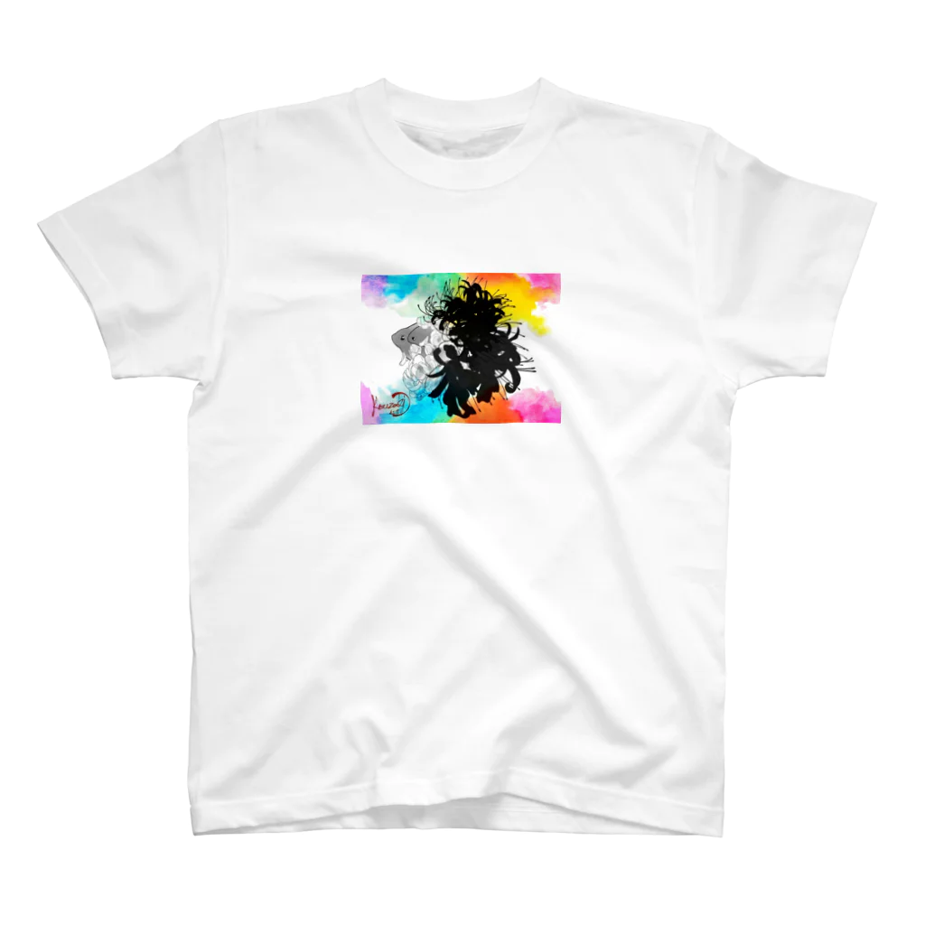 紅空月(kouzuki)designの金魚花_colorful スタンダードTシャツ