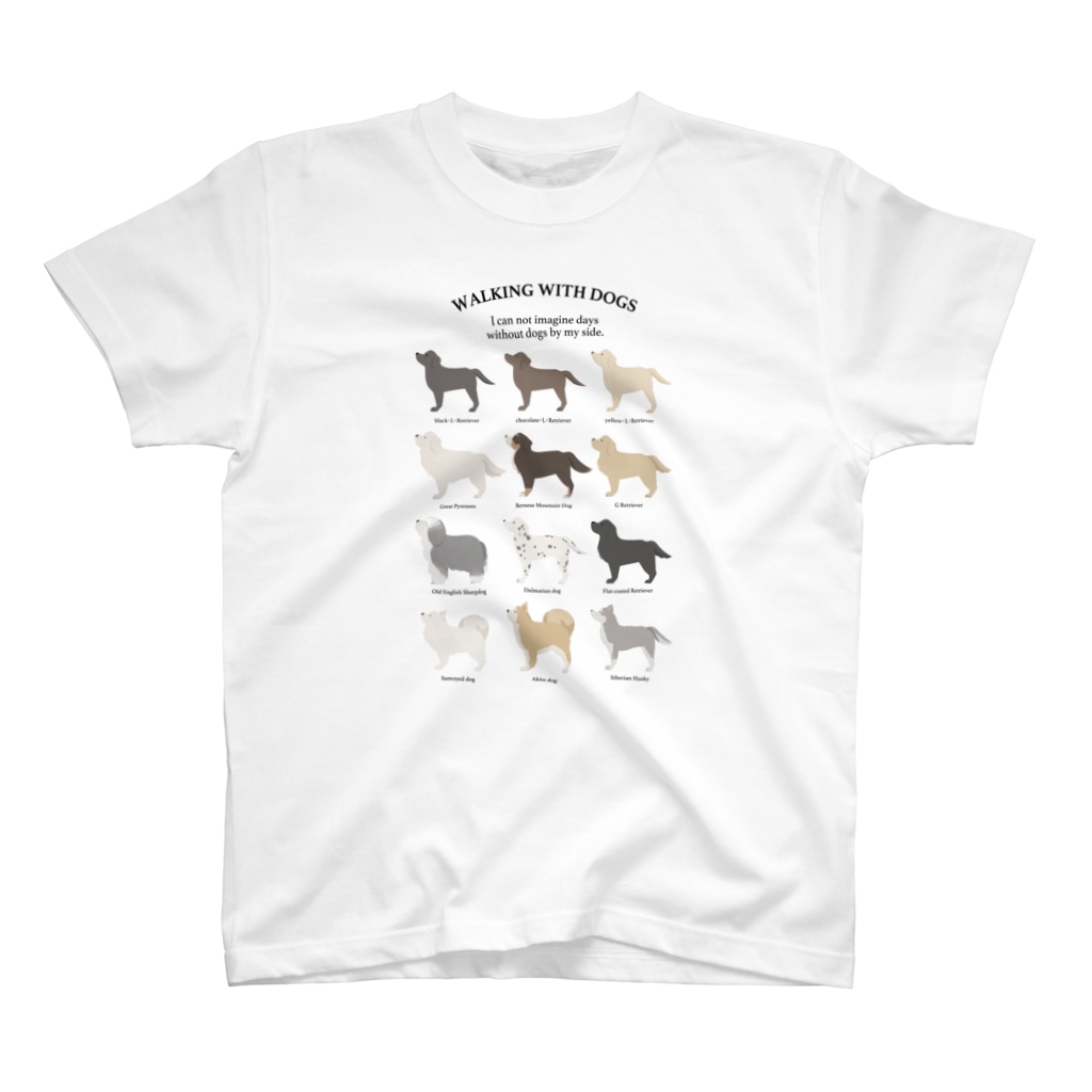 いぬまるわわこのチャリティ/大型犬シリーズ Regular Fit T-Shirt