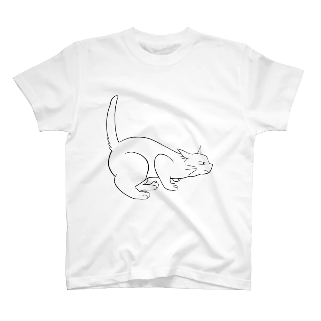 midoriyamadaのよこむき白ねこT Regular Fit T-Shirt