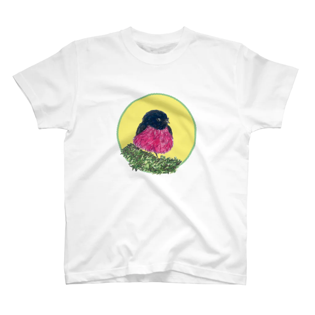 Nellyhime のアートのスズメ (Pink Robin) スタンダードTシャツ