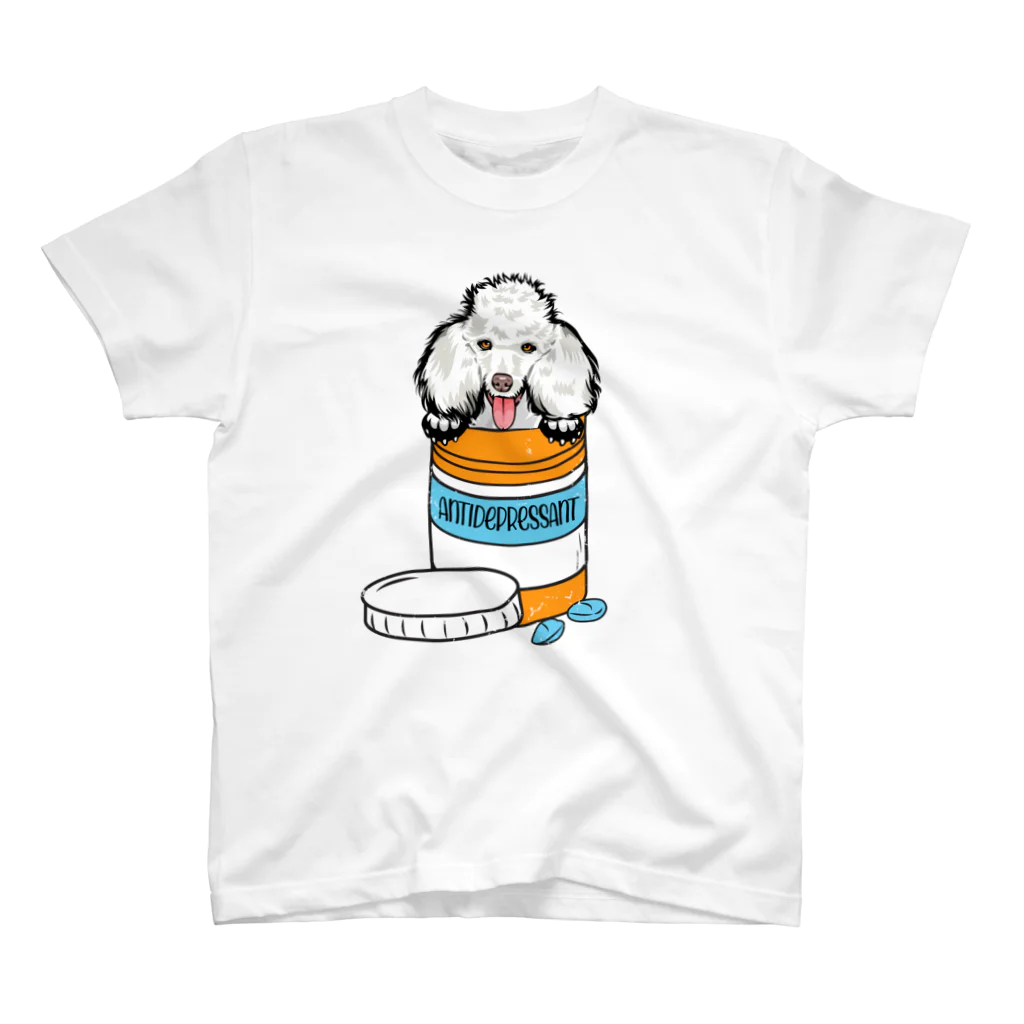 PoodleGag -  面白いプードルの抗うつ薬プードルかわいい Regular Fit T-Shirt