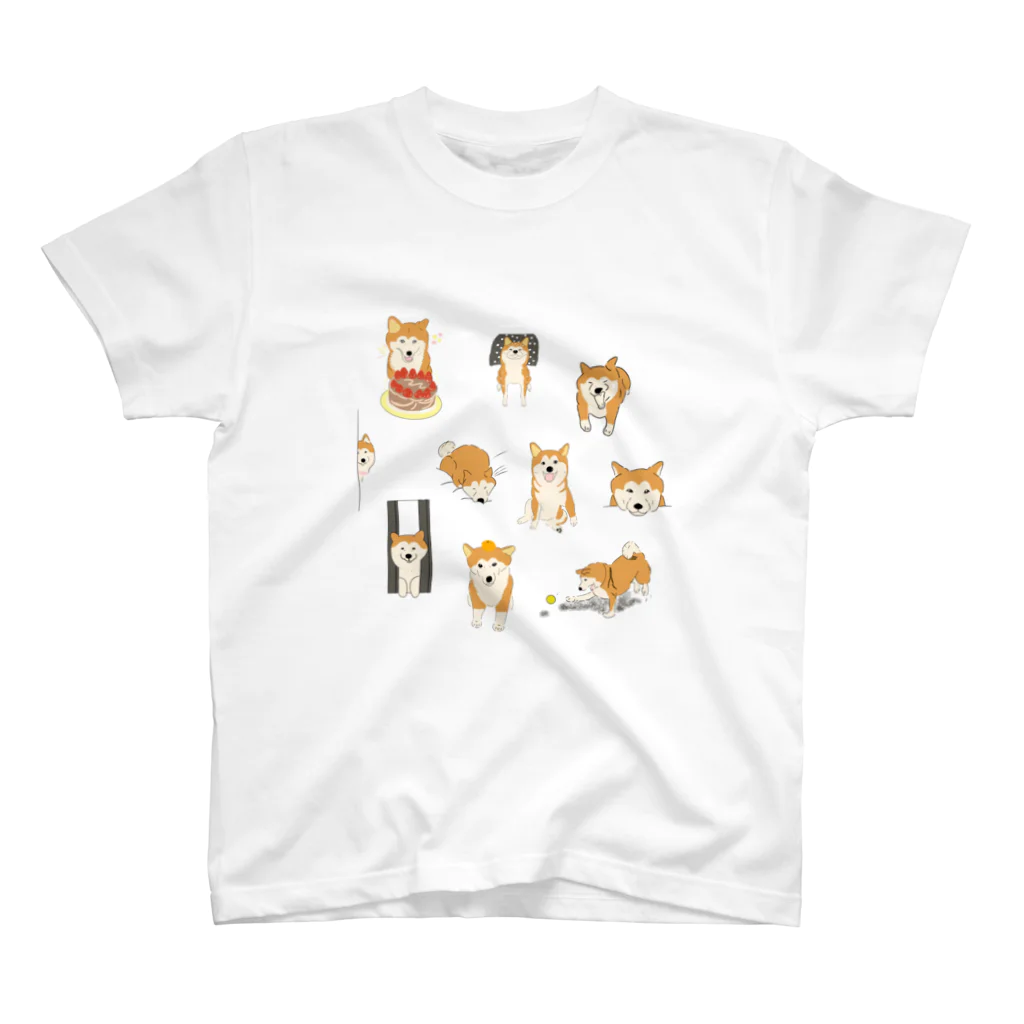 柴犬の里の全員集合 スタンダードTシャツ