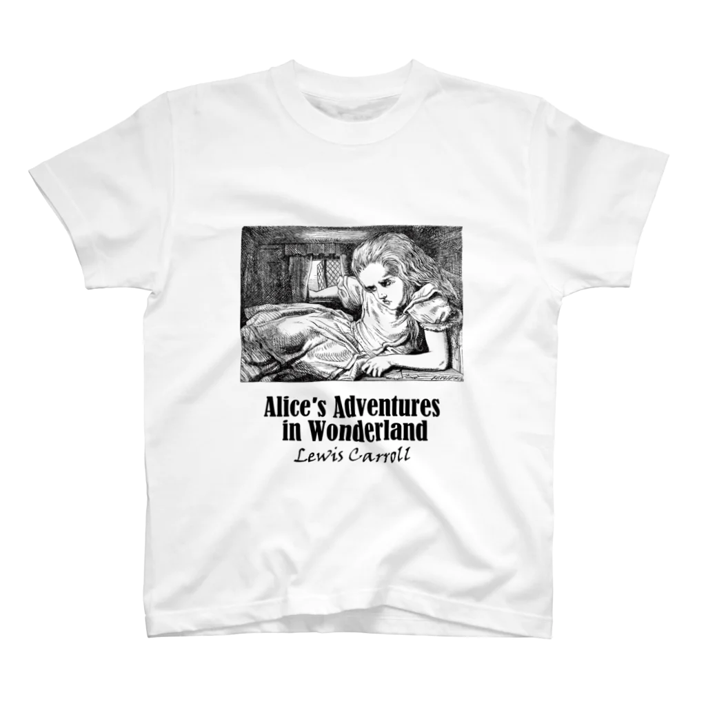 文学デザイン工房（本コミュ読書会公式ショップ）の「不思議の国のアリス」byルイス・キャロル-type02 スタンダードTシャツ