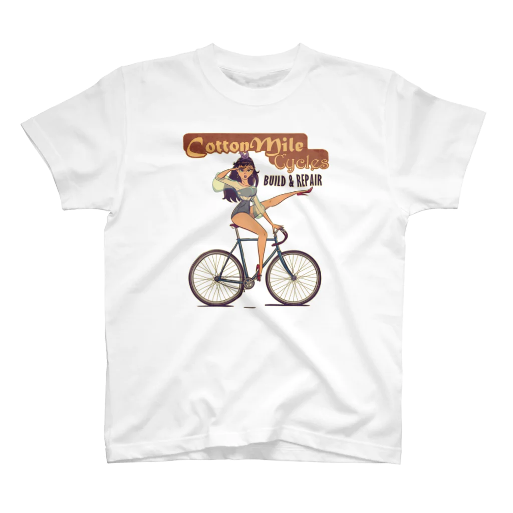 nidan-illustrationの"Cotton Mile Cycles" Regular Fit T-Shirt