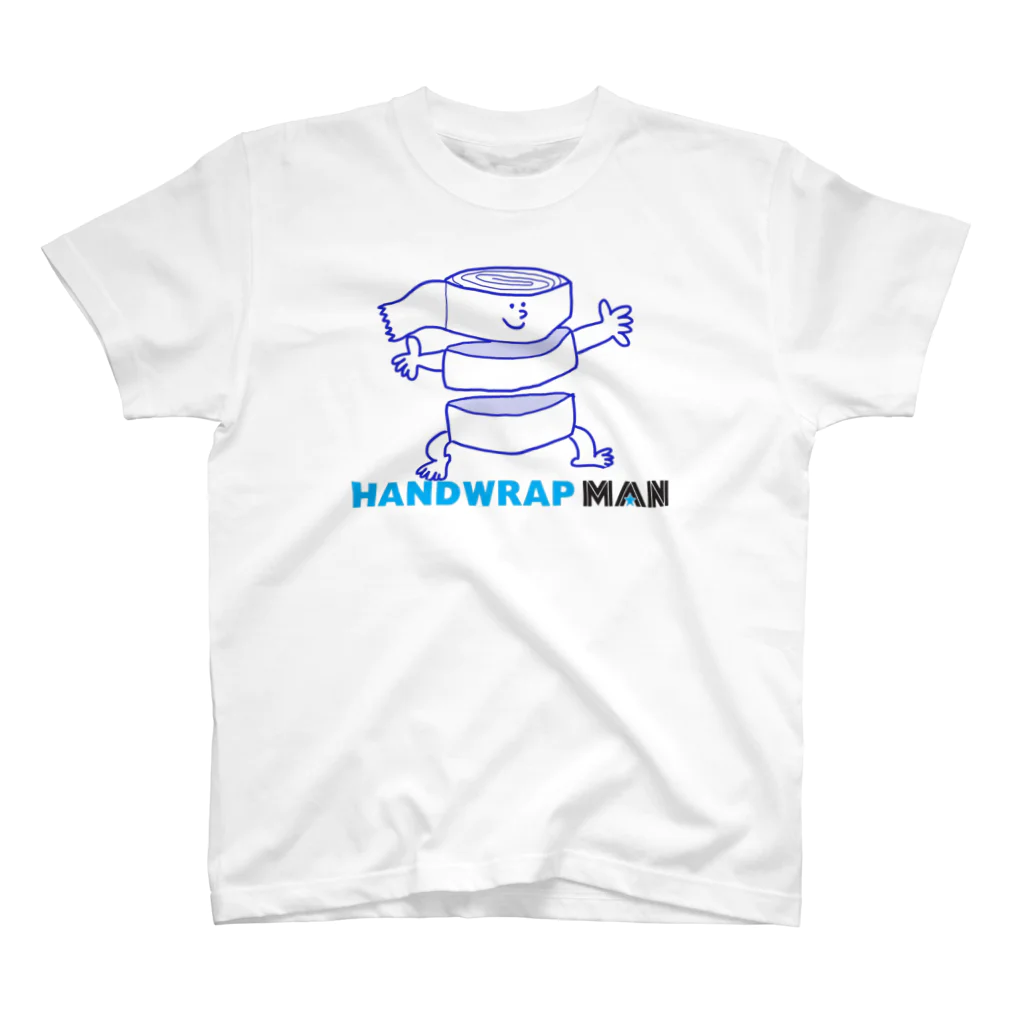 HANDWRAPMANの伝説の巨匠　浜田画伯コラボ作品　HANDWRAPMN ※白色限定 スタンダードTシャツ