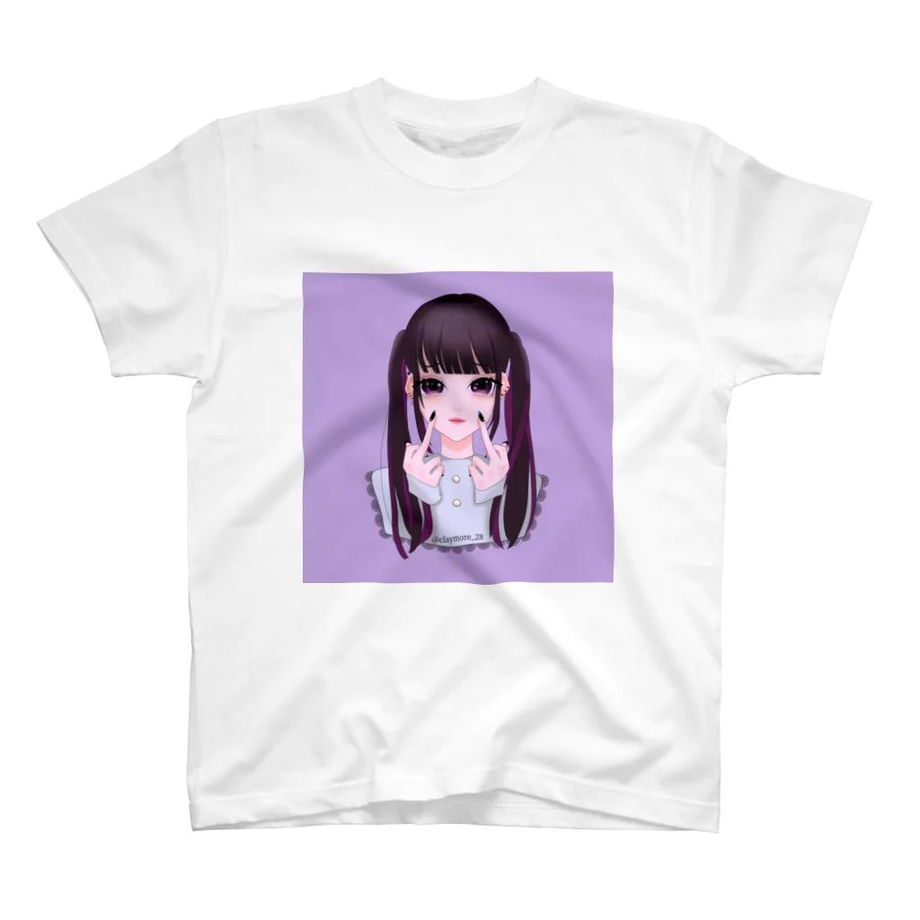 めろぉのめんへら めろぉちゃん 背景付き スタンダードTシャツ