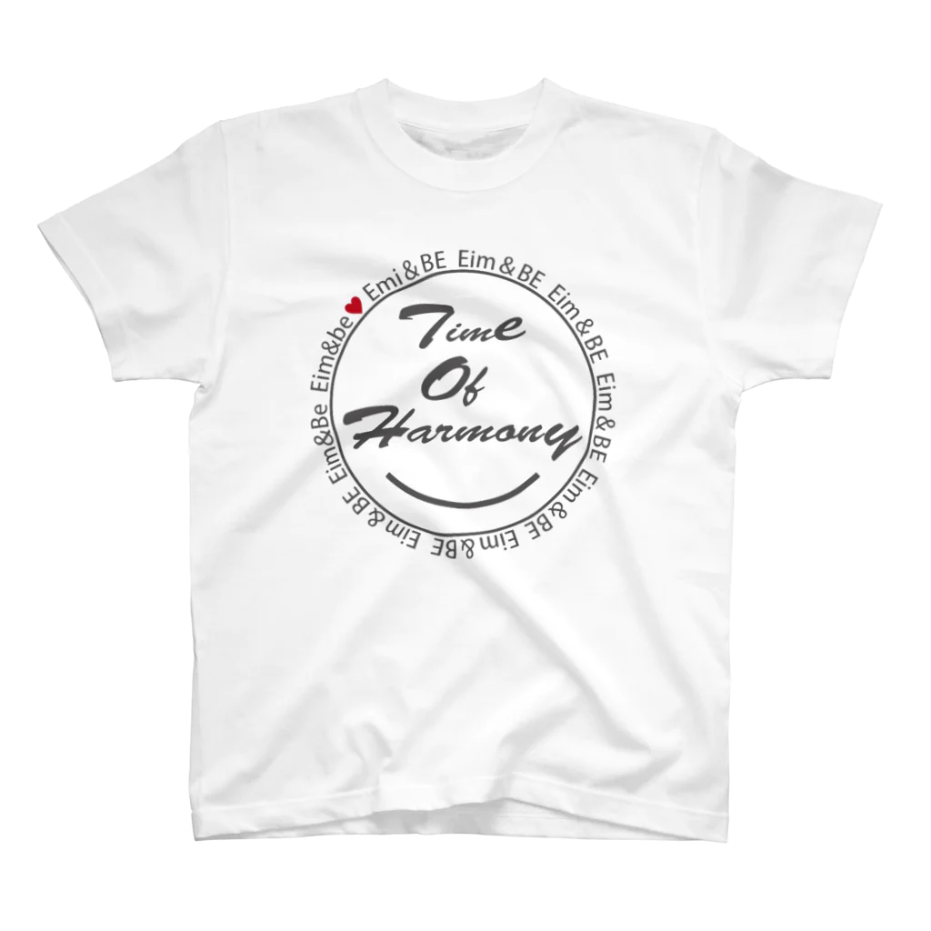 Eim&BeのTime of harmony(グレーロゴ✖️赤ハート) スタンダードTシャツ