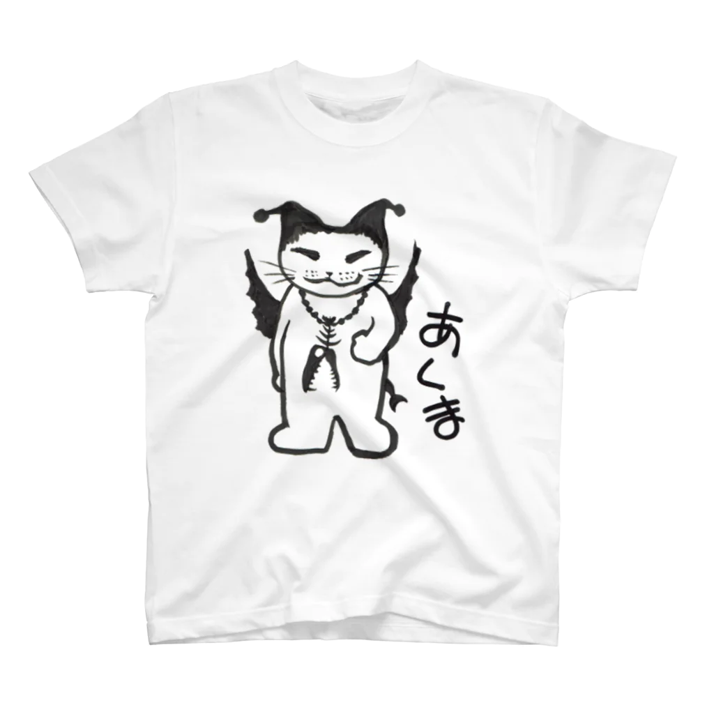 ニコア・ラスカーネのあくまのふでペンねこくん スタンダードTシャツ