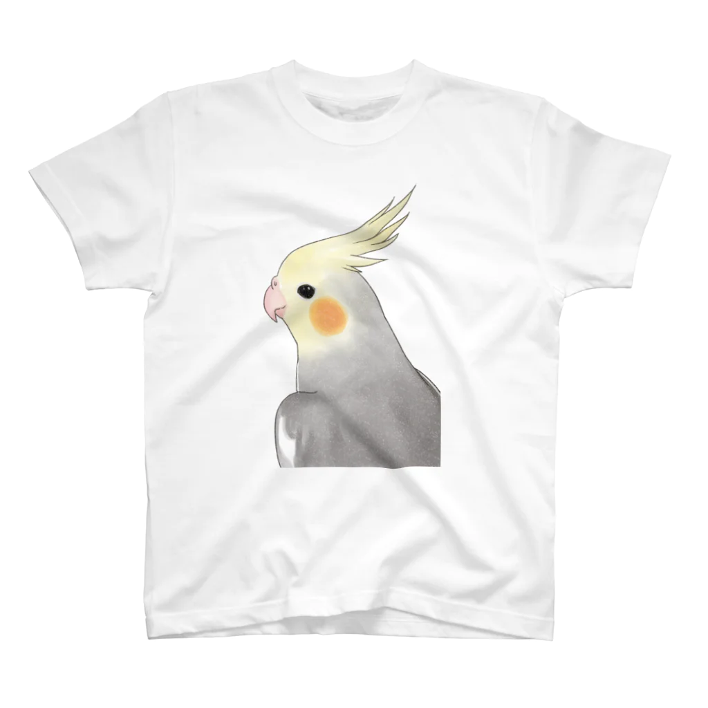 まめるりはことりの見つめるオカメインコちゃん【まめるりはことり】 Regular Fit T-Shirt